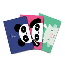 Load image into Gallery viewer, Panda Corner Composition Notebook - Set of 3