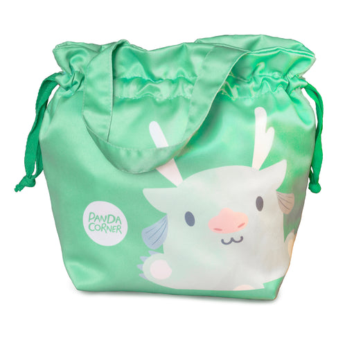 Little Silk Tote Bag (Gowgow Dragon Green)