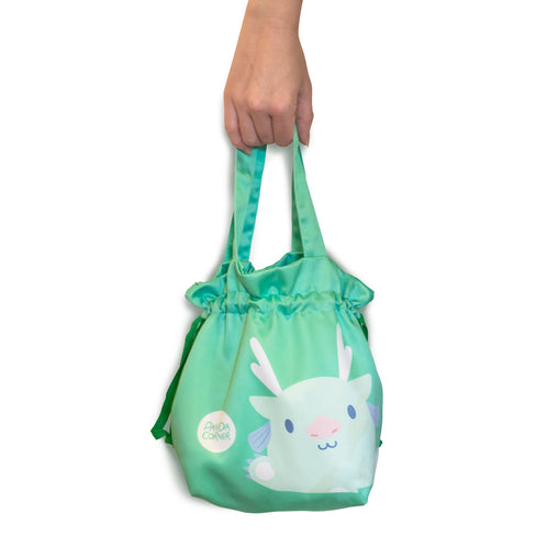 Little Silk Tote Bag (Gowgow Dragon Green)